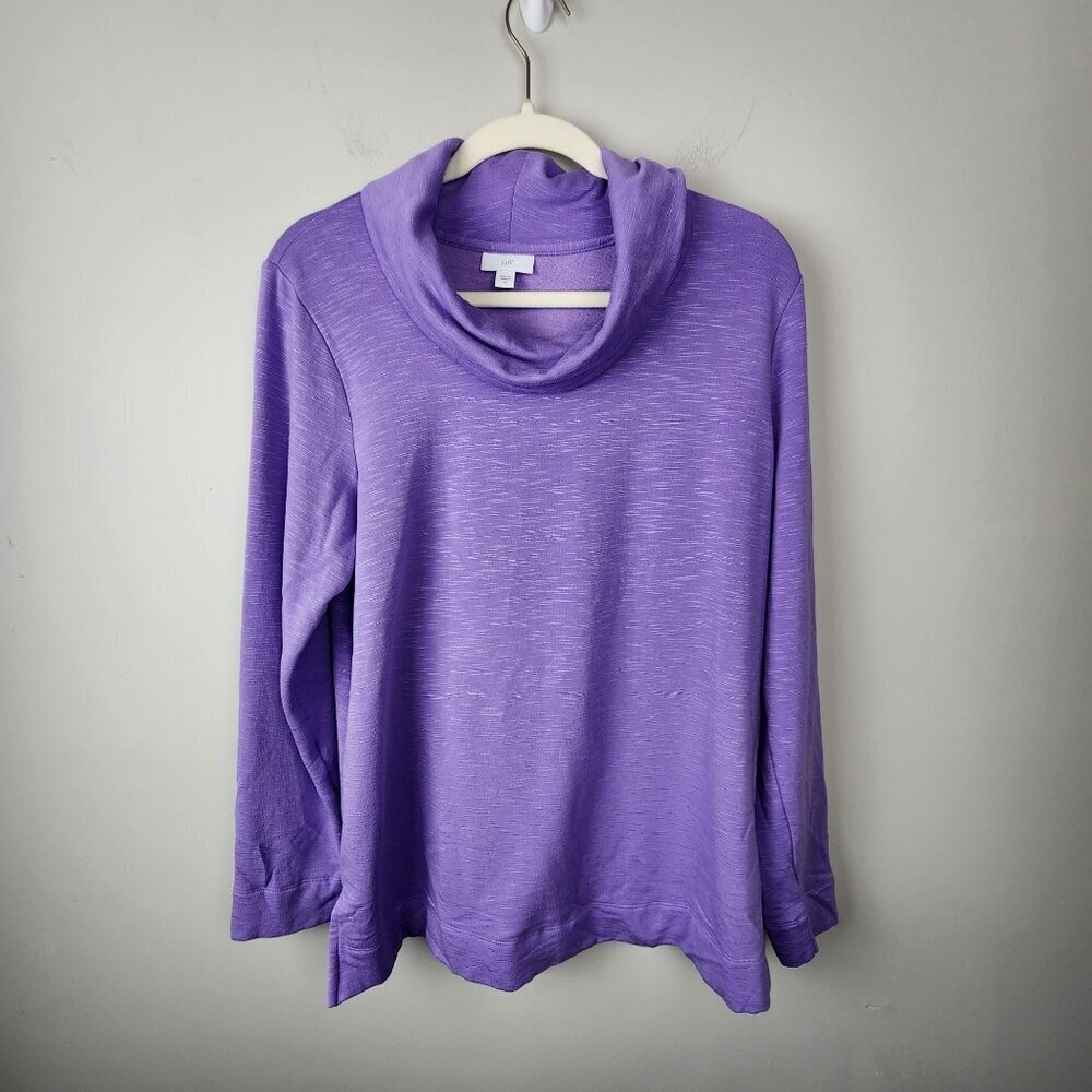 J.Jill sz M women purple cowl neck sweatshirt